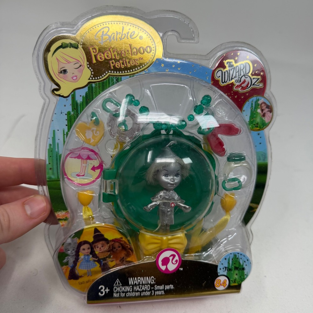 Barbie Peek-a-boo Petites Wizard of Oz Tin Man 84 Mini Doll Mattel 2008 NIB